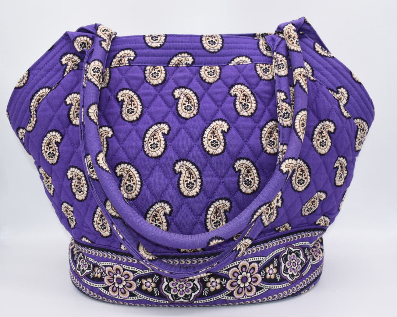 Vera Bradley Angle Tote Bag in "Simply Violet" Pattern