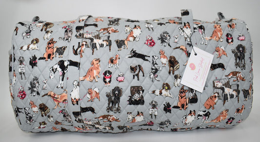 Vera Bradley Large Traveler Duffel Bag in "Dog Show" Pattern
