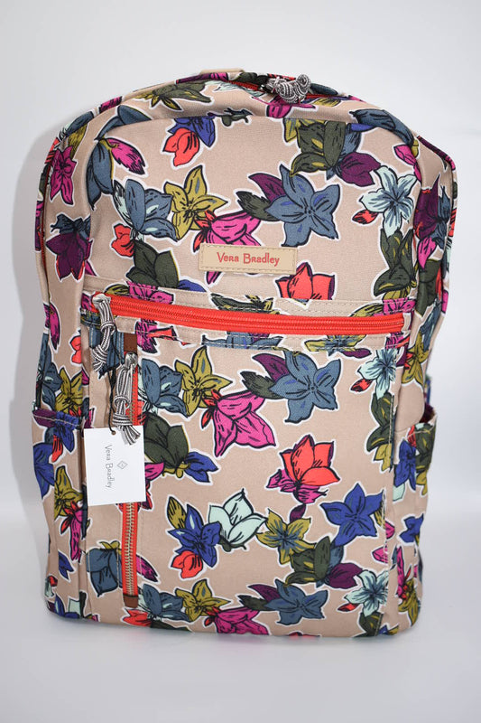 Vera Bradley Falling Flowers Neutral Lighten Up Small Backpack