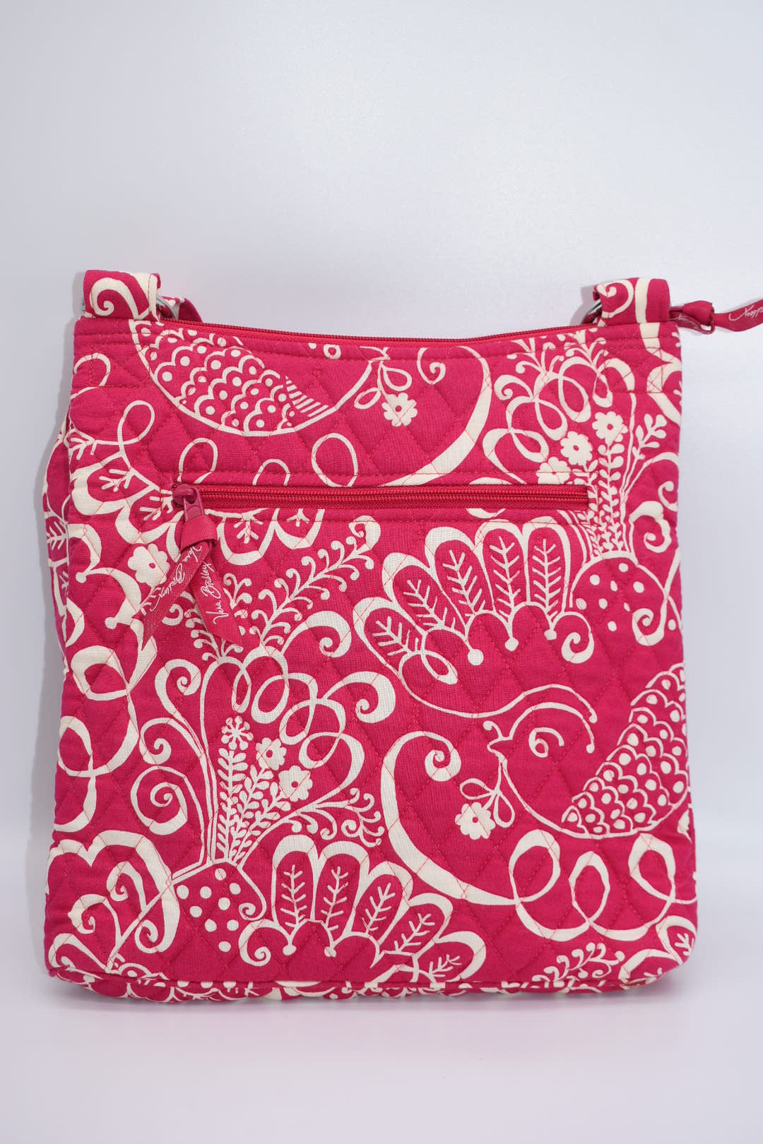 Vera Bradley Hipster Crossbody Bag in "Twirly Birds-Pink" Pattern
