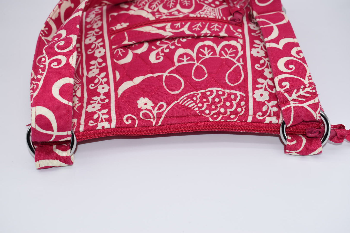 Vera Bradley Hipster Crossbody Bag in "Twirly Birds-Pink" Pattern