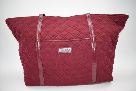 Vera Bradley Microfiber Miller Trimmed Traveler Tote Bag